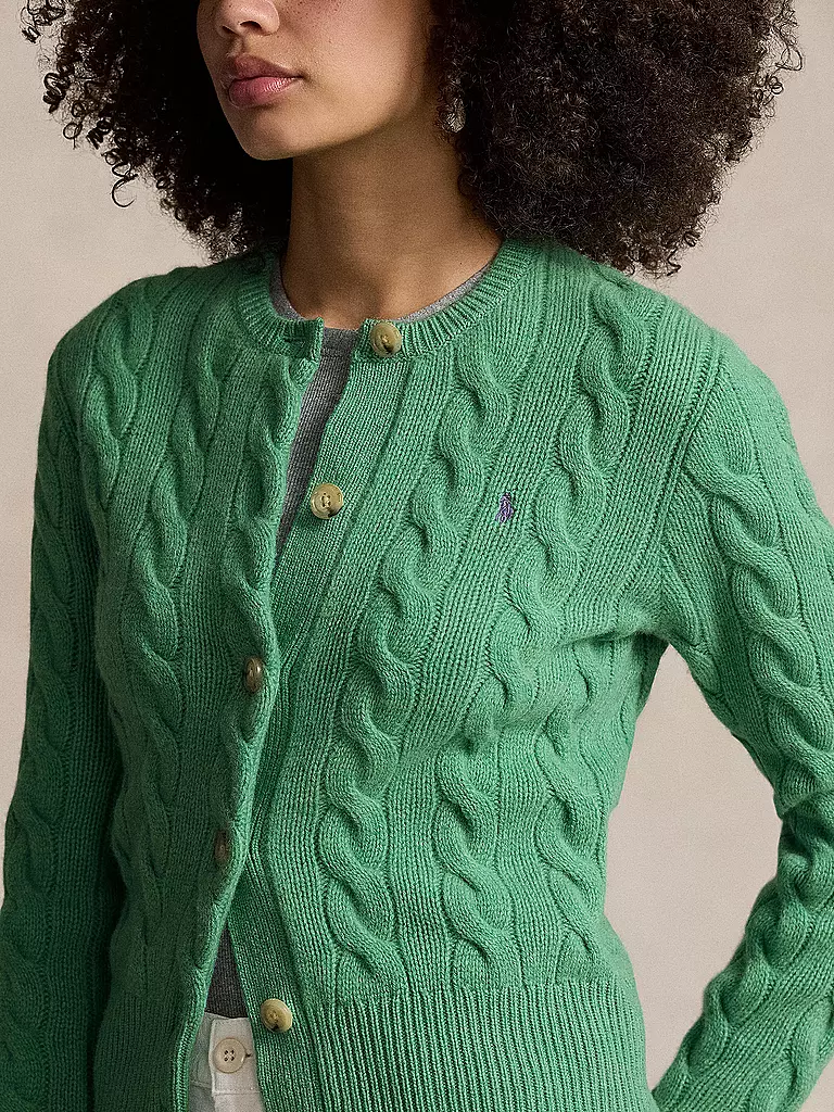 POLO RALPH LAUREN Cardigan Slim Fit grün