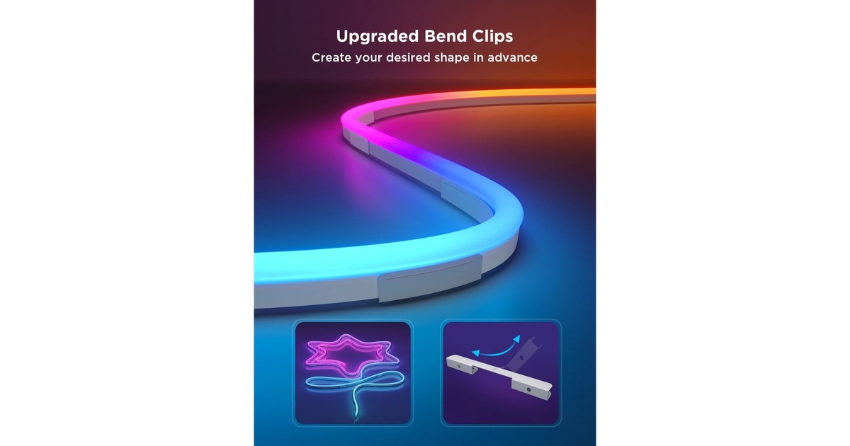 GoveeNeon Rope Light 2 ledstrip  (Wit, 4 meter, 2,4GHz wifi, Bluetooth)