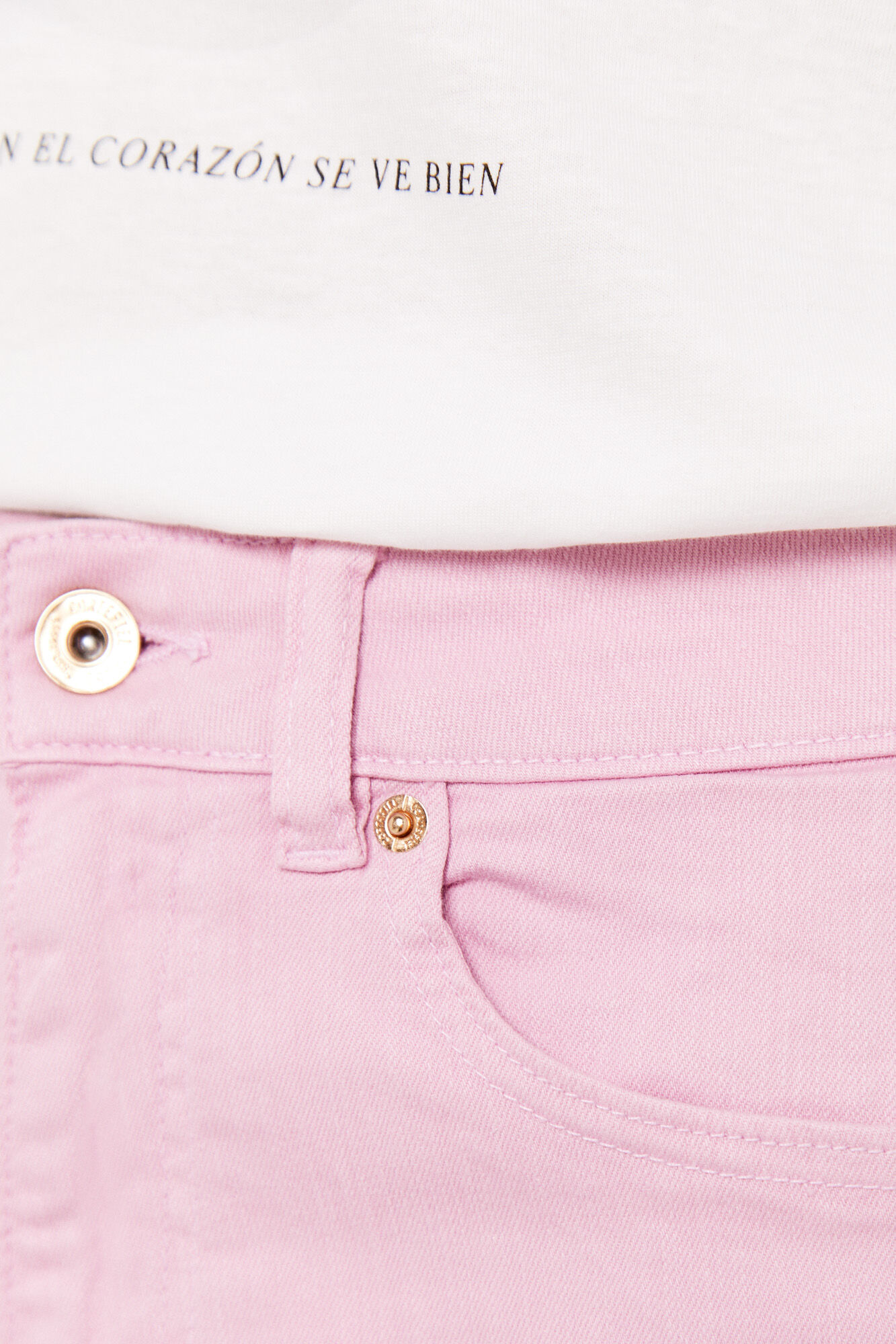 Short vaquero 5 bolsillos - Rosa