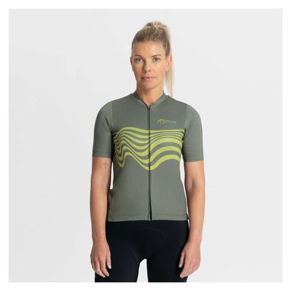 Maillot Manches Courtes Velo Rogelli Diaga - Femme - Vert