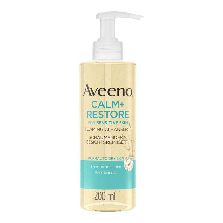 Aveeno Calm + Restore schäumender Gesichtsreiniger, 200 ml