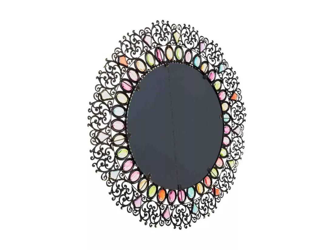 Miroir avec verre acrylique coloré