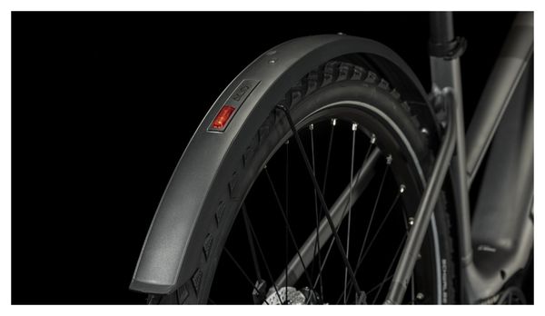 VTC Électrique Cube Nuride Hybrid Performance 500 Allroad Trapèze Shimano Alivio 9V 500 Wh 29'' Gris