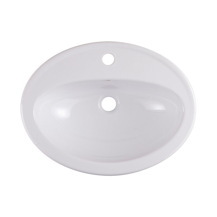 Vasque à encastrer céramique GoodHome Turso Blanc NF