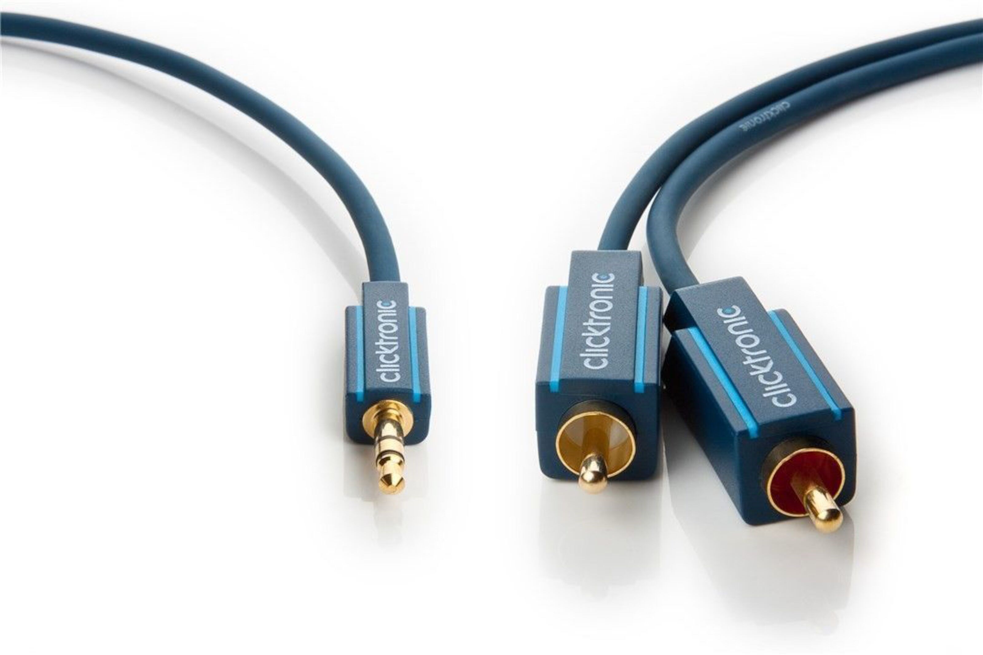 Clicktronic Lydkabel 3,5 mm til 2x RCA 1 m
