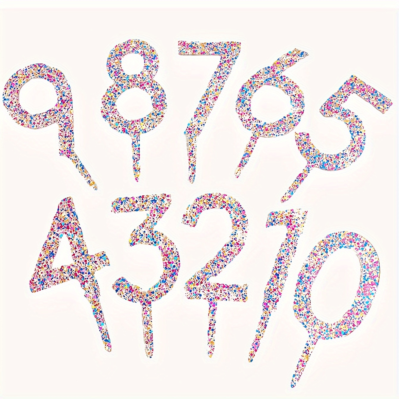 (16.5cm) Acryl Kuchenstecker Zahl Geburtstags Tortenstecker Birthday Deko Topper für Torten / Kuchen / Muffins - Zahl 5