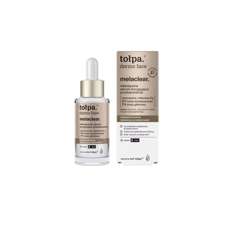 Tołpa Dermo Face Melaclear Intensive Serum zur Korrektur von Verfärbungen für Tag und Nacht 30 ml