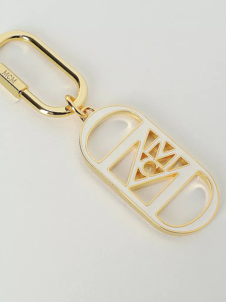 MCM Schlüsselanhänger MODE TRIVIA CHARM creme