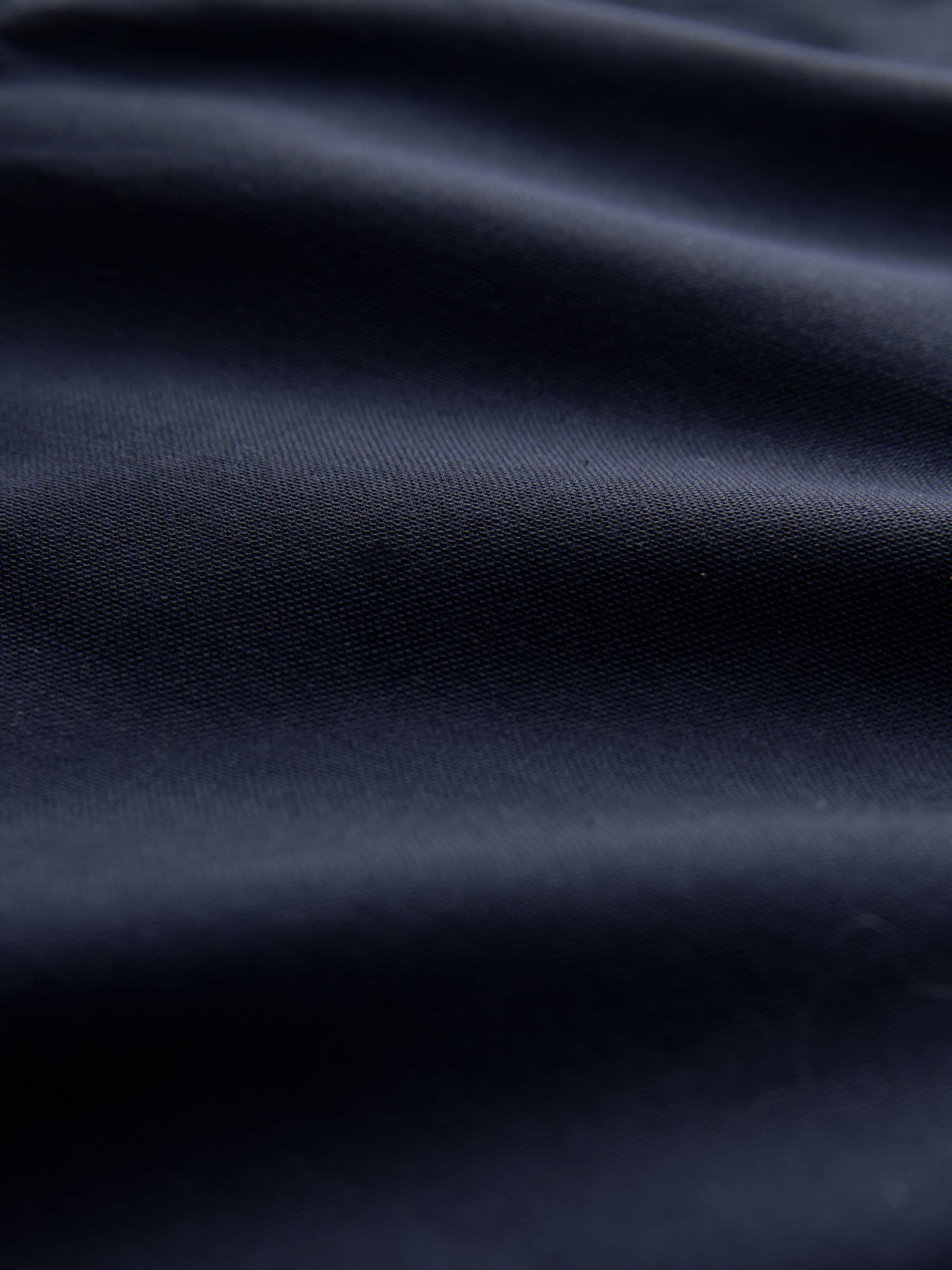 Donkerblauw - Oxford-stretchoverhemd met lange mouwen