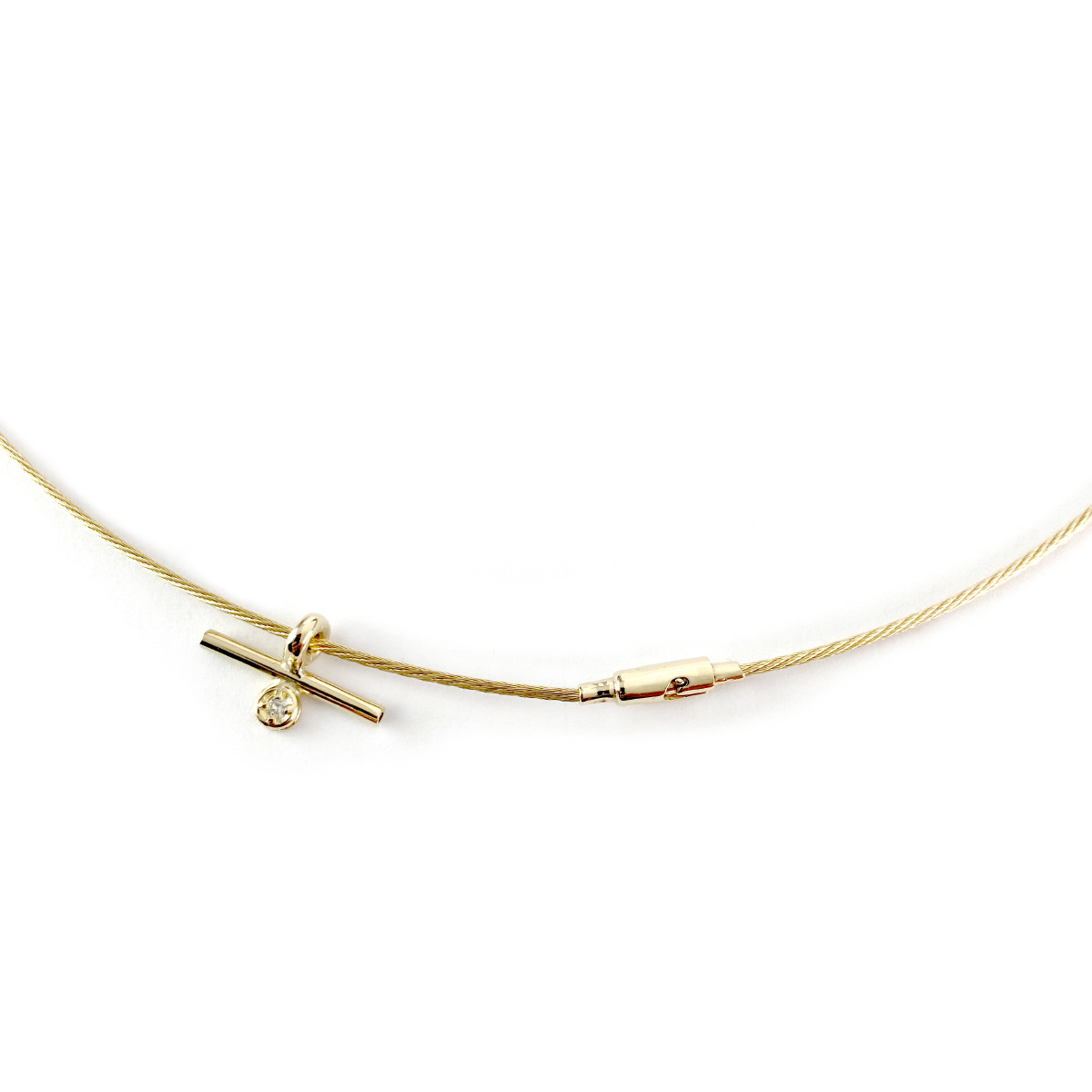 Collier d'occasion or 750 jaune diamant