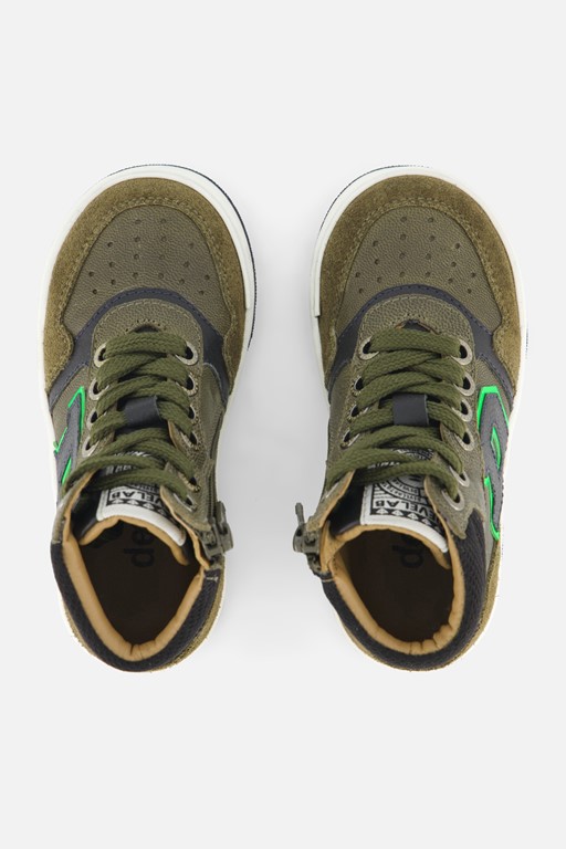 Develab Mid Sneakers groen Leer
