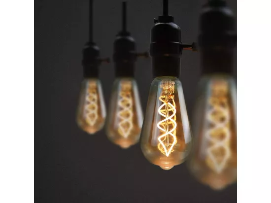 NETTLIFE 3x ampoule LED E27 lampe vintage ST64 rétro ampoule blanc chaud 4W ampoule à filament 2200K
