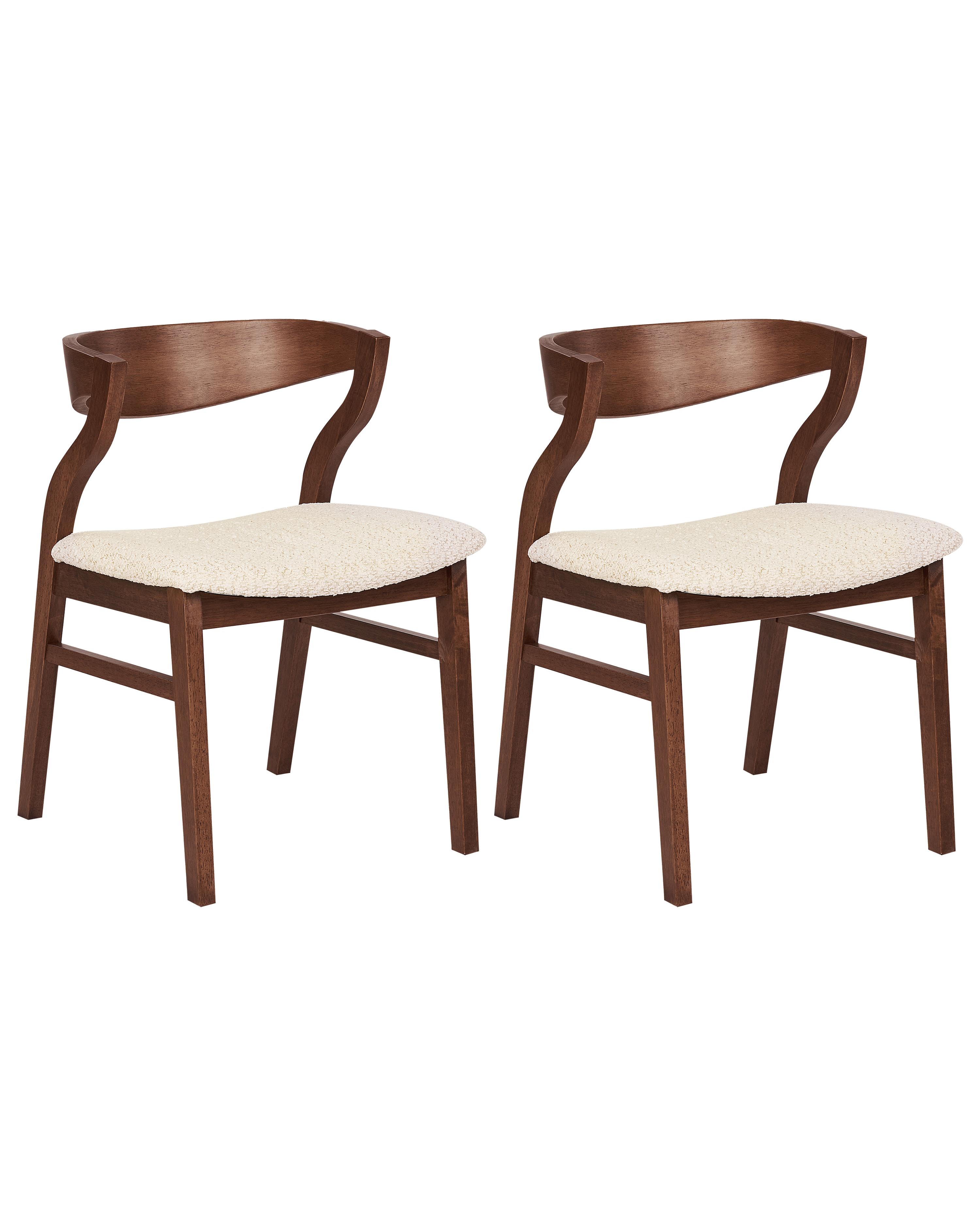 Set van 2 eetkamerstoelen MAROA Hout Lichtbeige