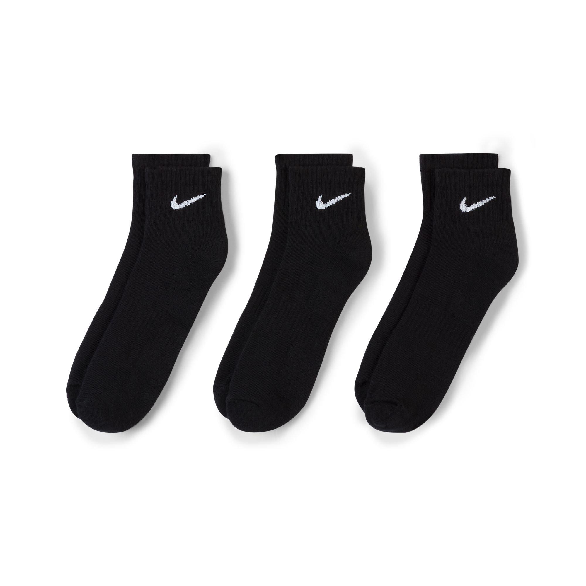 Nike Three Pack Quarter Socks Mens