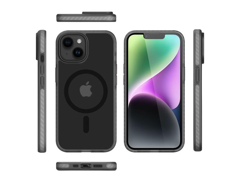 Nevox StyleShell INVISIO MagSafe iPhone 15 Schwarz Schutzhülle mit MagSafe für das Apple iPhone 15