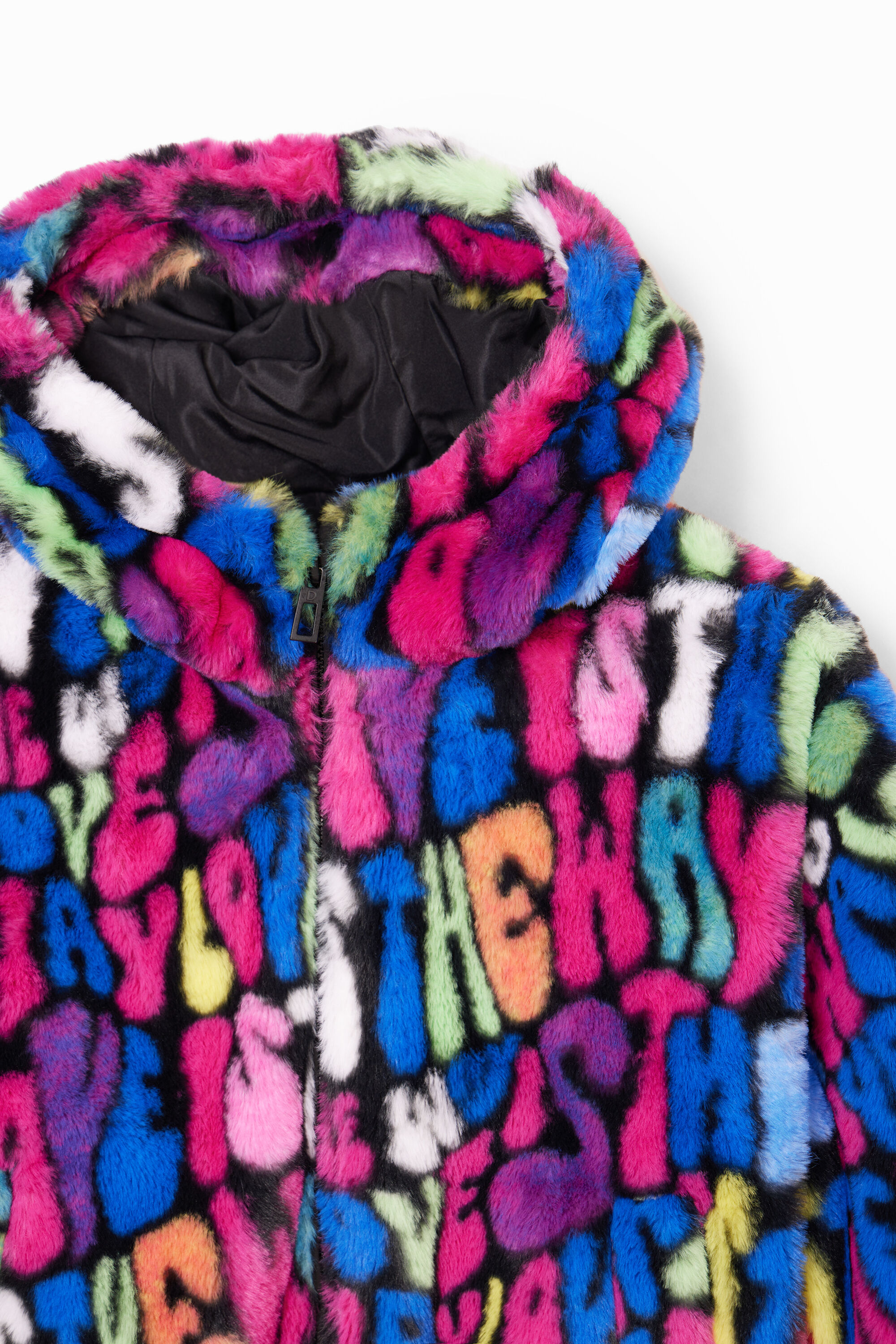 Jaqueta com efeito de cabelo multicolorido