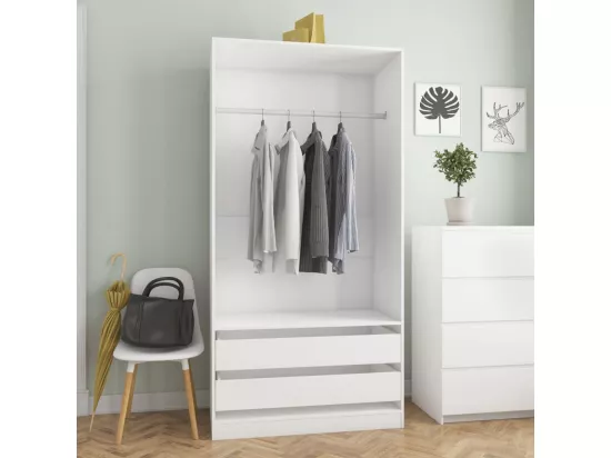 Garde-robe Blanc 100x50x200