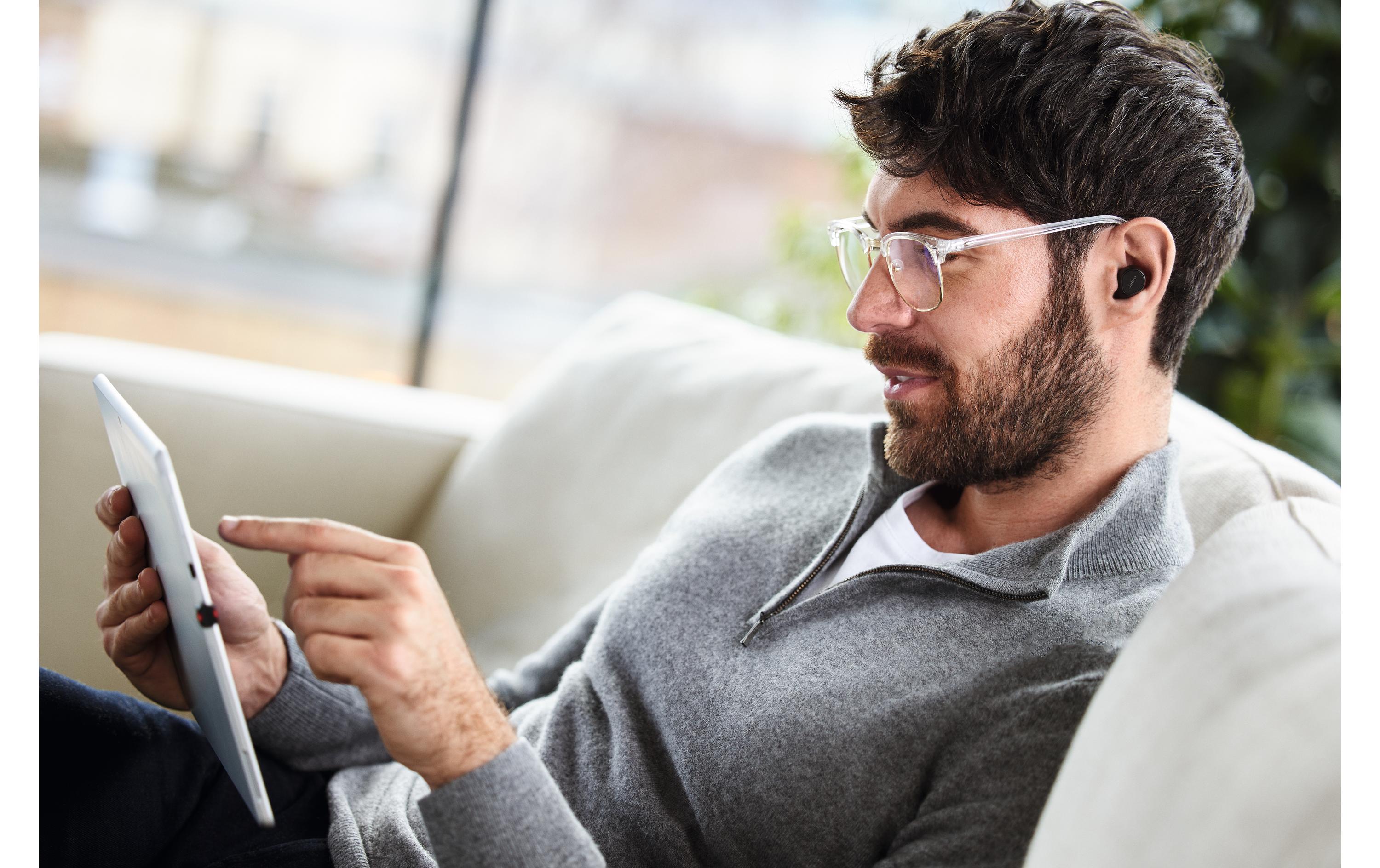 Headset Evolve2 Buds MS USB-C<br>Professionelle Anrufe unterwegs: Kompakte In-Ear-Bluetooth-Kopfhörer entwickelt für hybrides Arbeiten