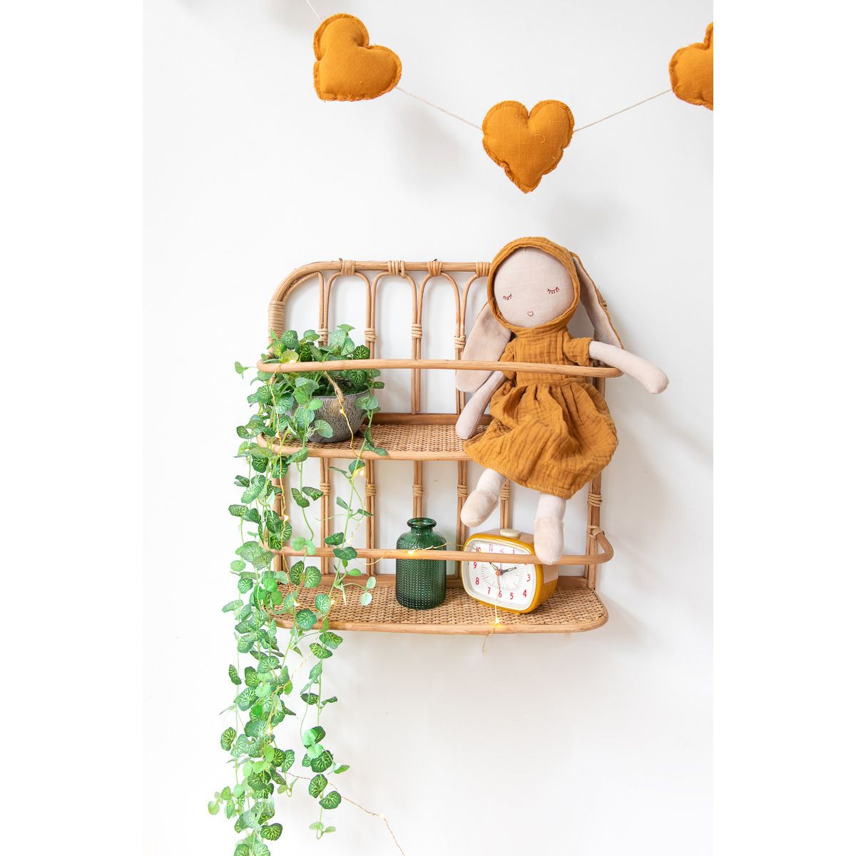 Petite étagère murale en rotin Atelier jasmin