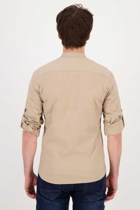Gabbiano camel heren overhemd