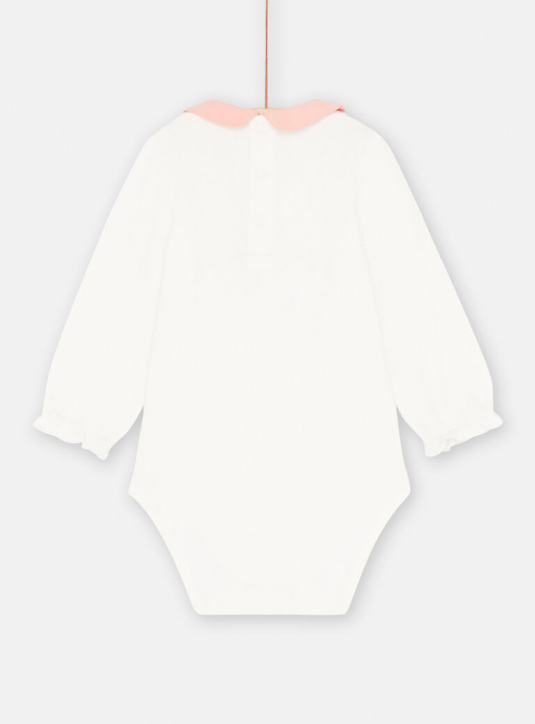Body blanc et rose bébé fille