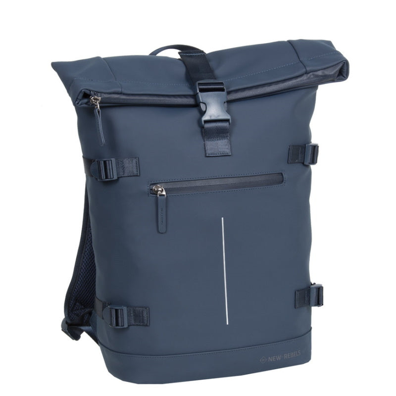 New Rebels Williams Waterproof Rolltop Rugzak Laptopvak 15,6'' Navy