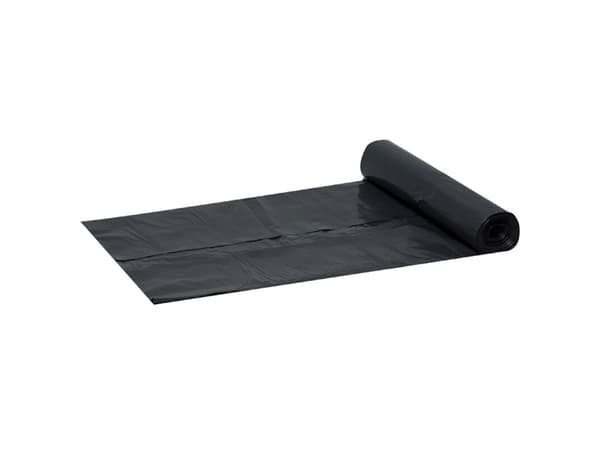 Containersæk plastik sort 140l 920x1445mm 10stk/rul - (10 stk.)