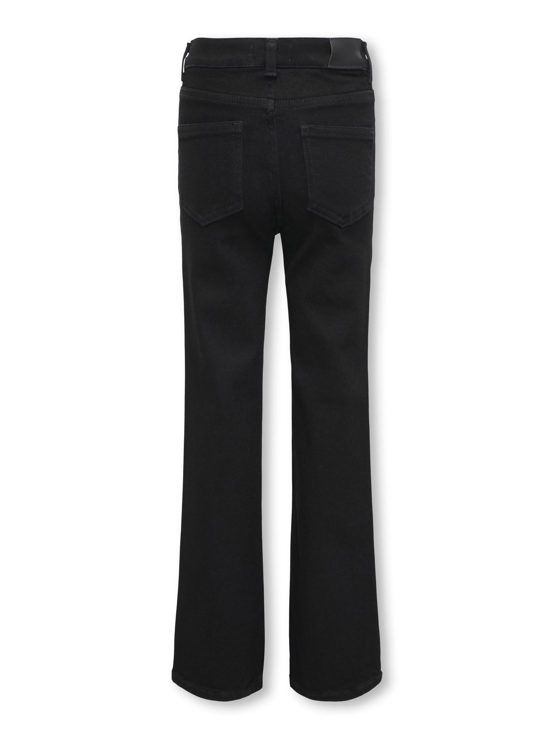 Zwart - Only kinderjeans met wijde pijpen