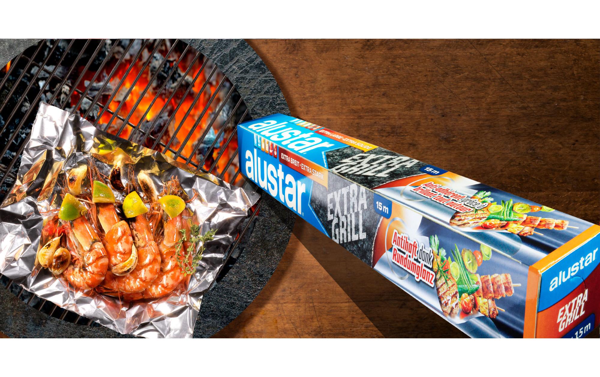 Alufolie Extra Grill 46 cm x 15 mAluminiumfolie für den Grillgebrauch