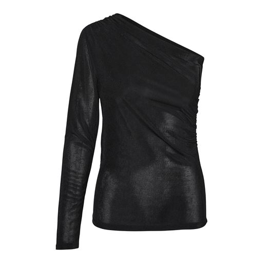 Vero Moda Nara One Shoulder Bluse, Sort, S