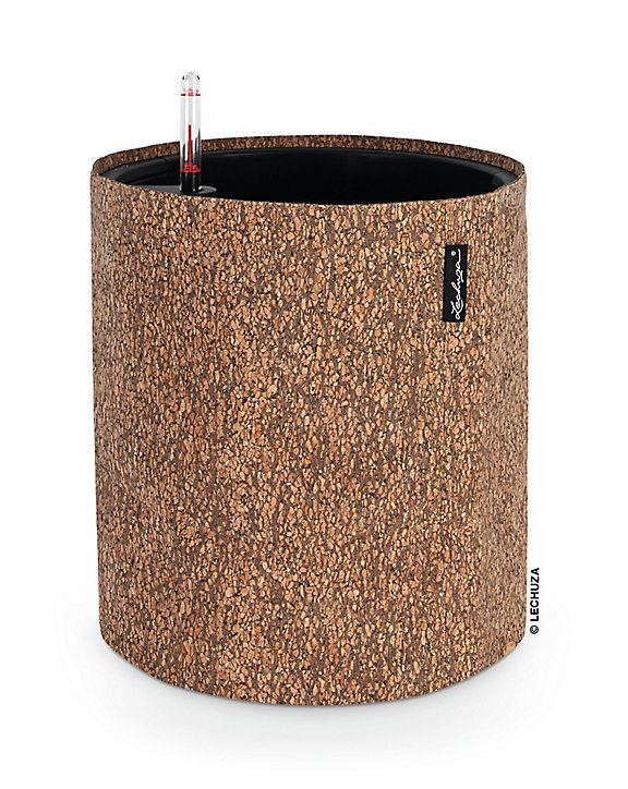 Pot rond Lechuza Trend Cover liège beige foncé Ø32 × h.33 cm