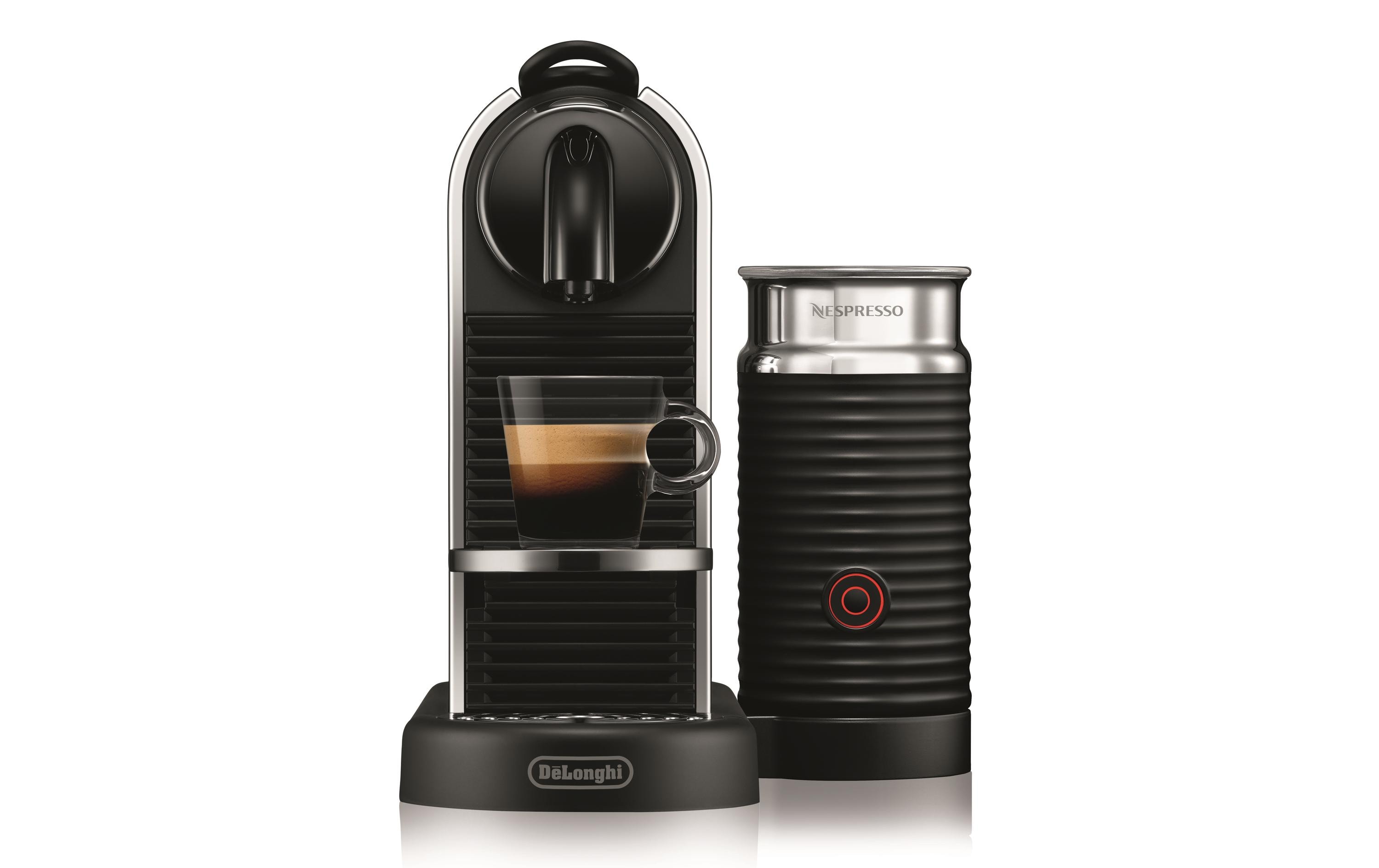 Kaffeemaschine Nespresso CitiZ Platinum&Milk EN330.M Silber<br>Elegante Nespressomaschine der Original Line mit Heisswasser-Funktion und Milchschäumer
