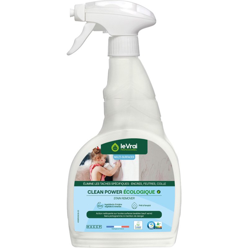 Détachant ultra surpuissant Clean Power Le Vrai professionnel - Spray 750 ml