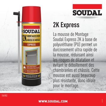Soudal 2 Componenten Montageschuim 400 ml