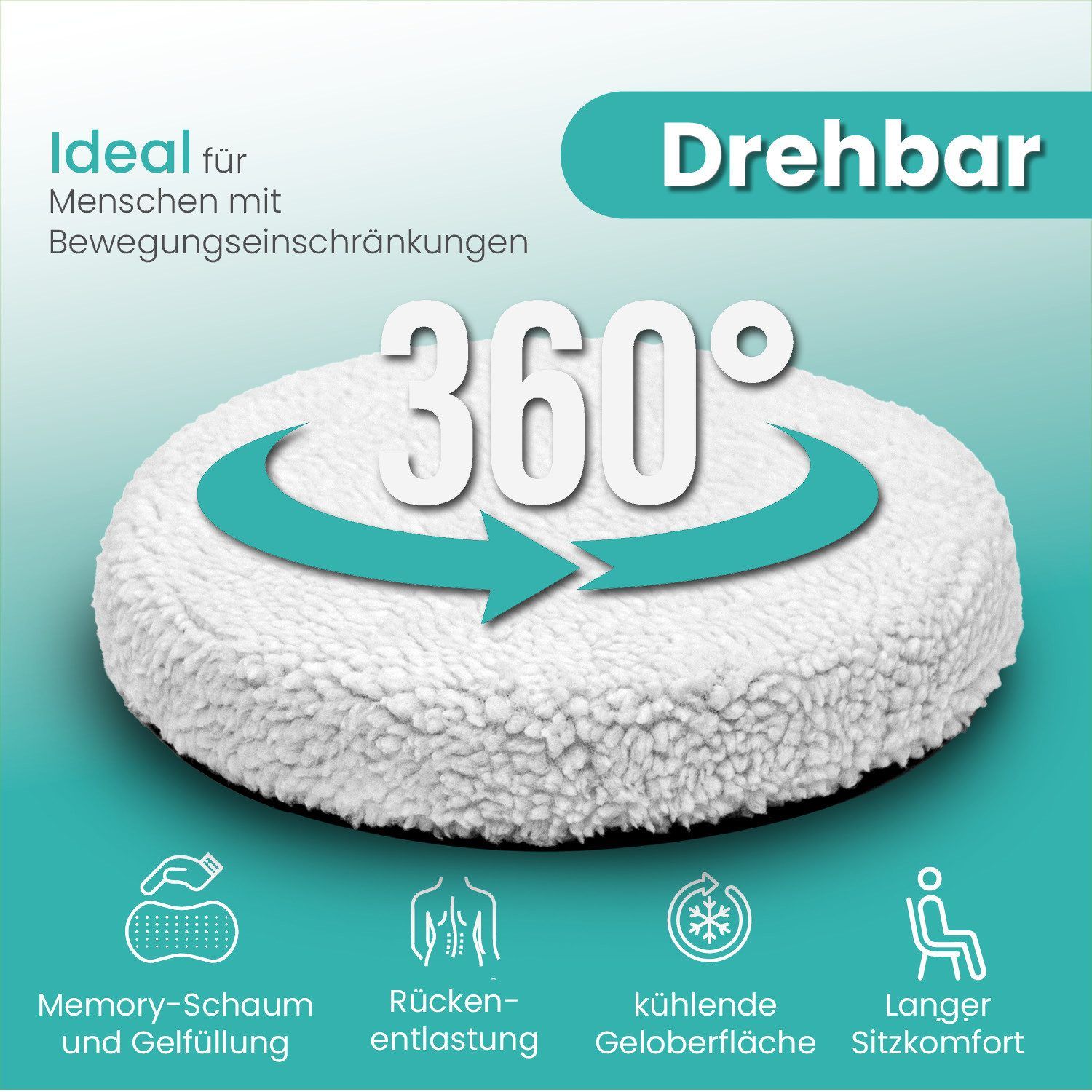 aktivshop 2x Drehkissen