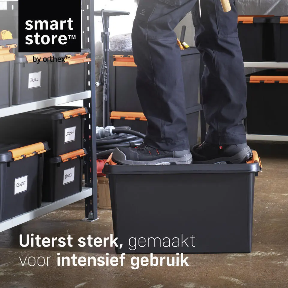 SmartStore Stevige Opbergbox 49L Set van 3 - 59x39x34cm