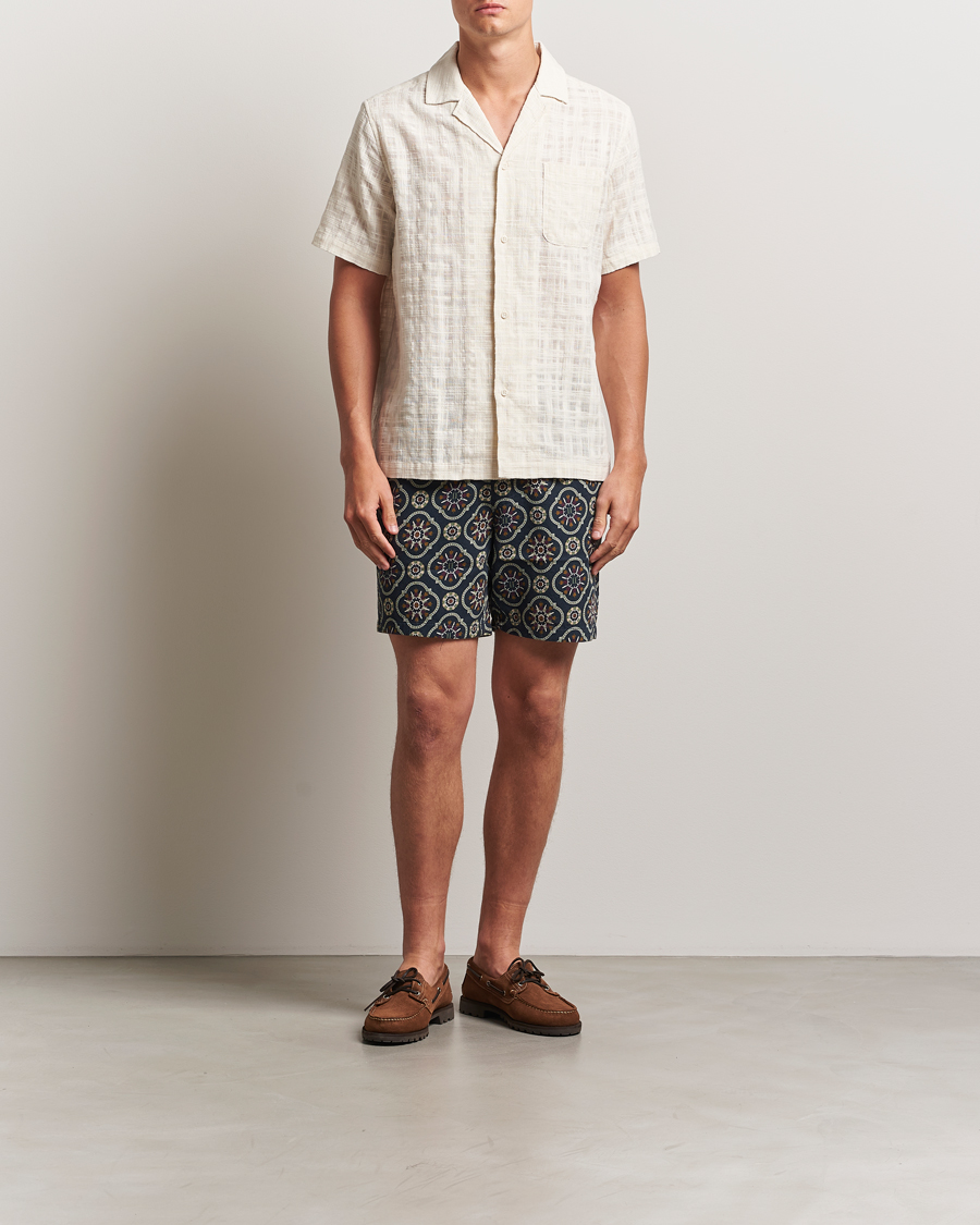 Les Deux Lesley Slub Short Sleeve Shirt Ivory