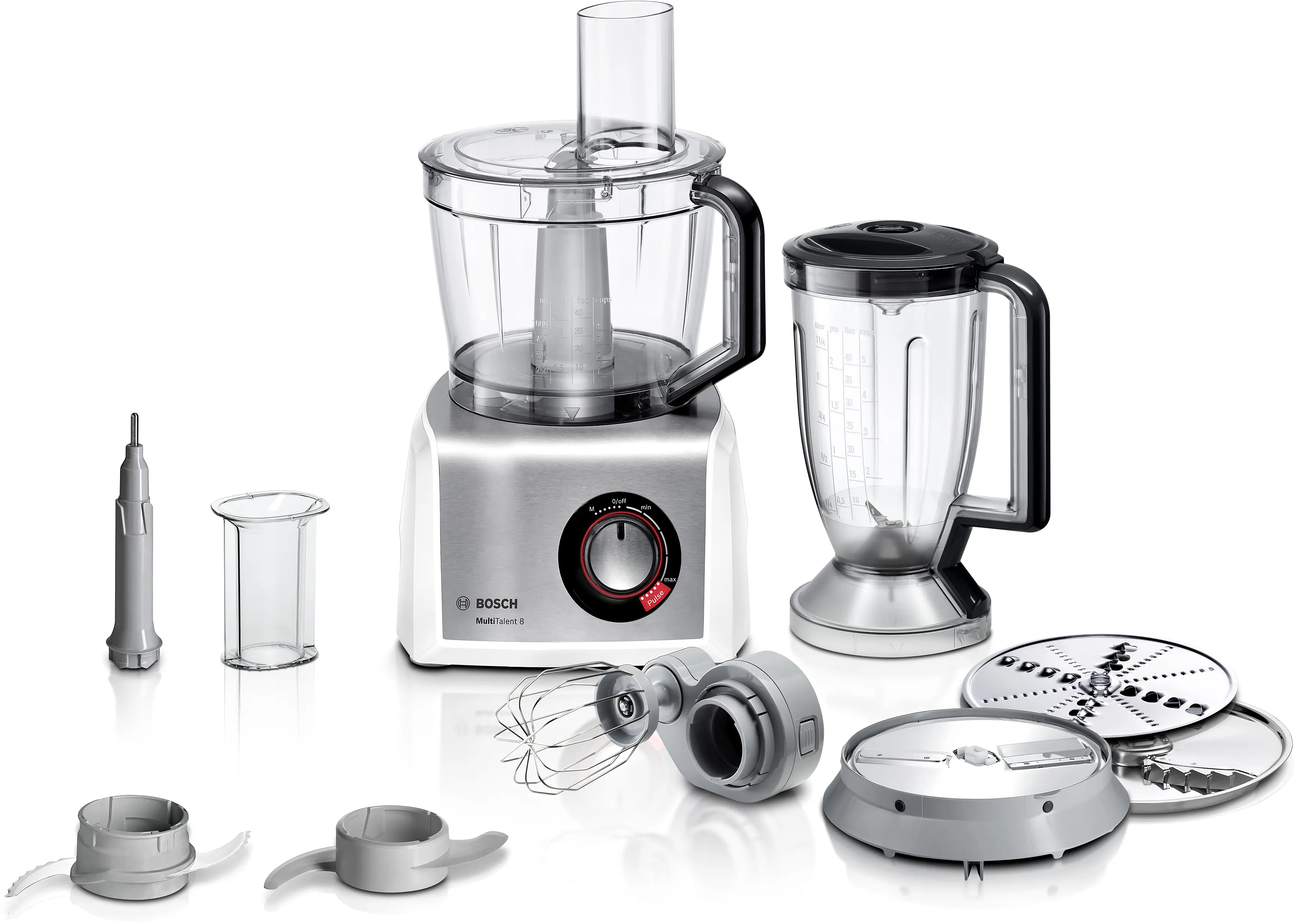 Food processor MultiTalent 8 1250 W Wit, RVS MC812S814