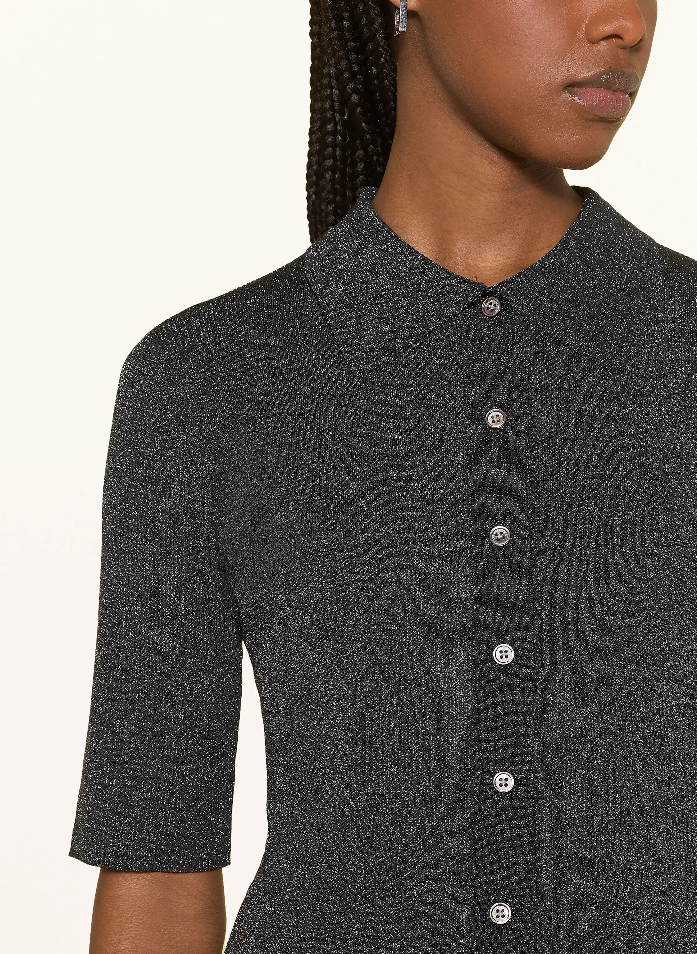 (THE MERCER) N.Y. Strickjacke mit Glitzergarn
