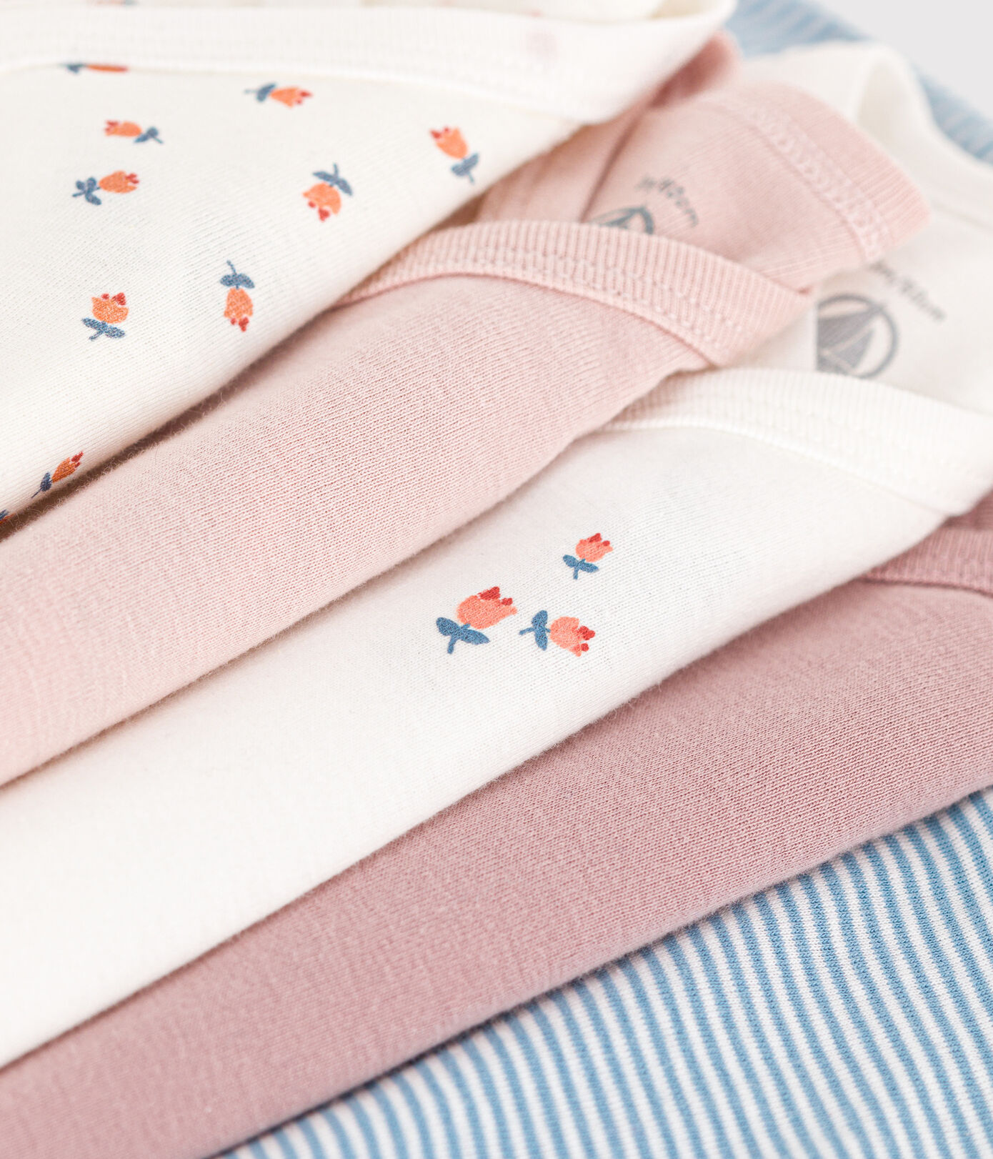 Lot de 5 bodies croisés manches longues en coton