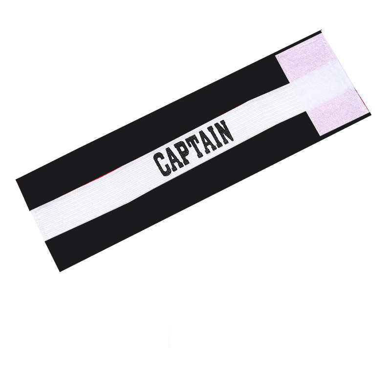 (2er Set) Elastische Captain Armbinde Sport Kapitänsbinde Anführer Abzeichen - Blau / Schwarz