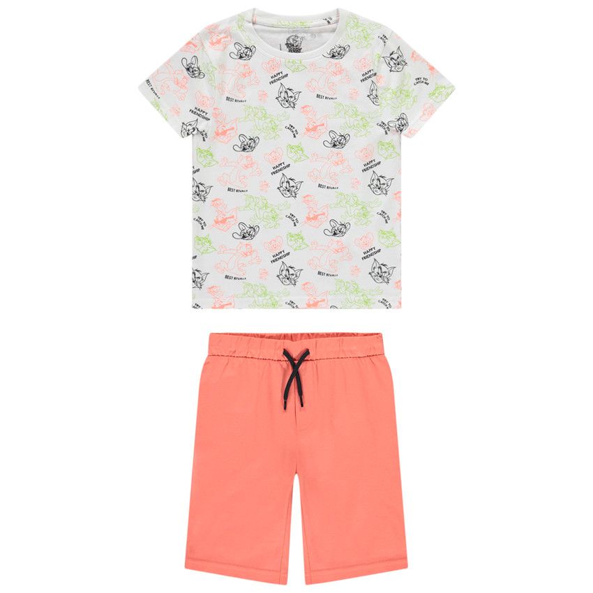 Set pyjama court imprimé Tom & Jerry Warner pour garçon - Multicolore