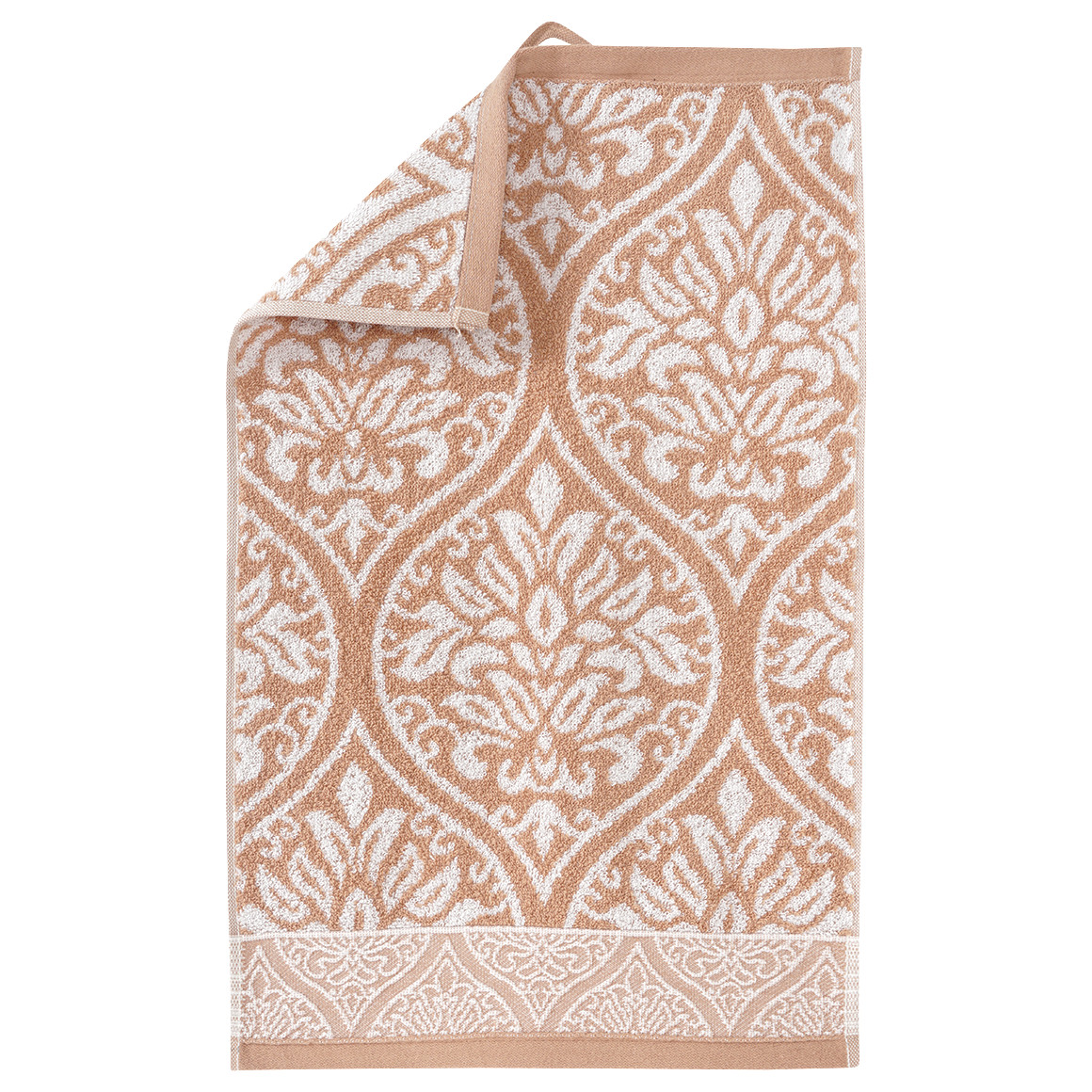 Gästehandtuch mit orientalischem Muster terracotta
