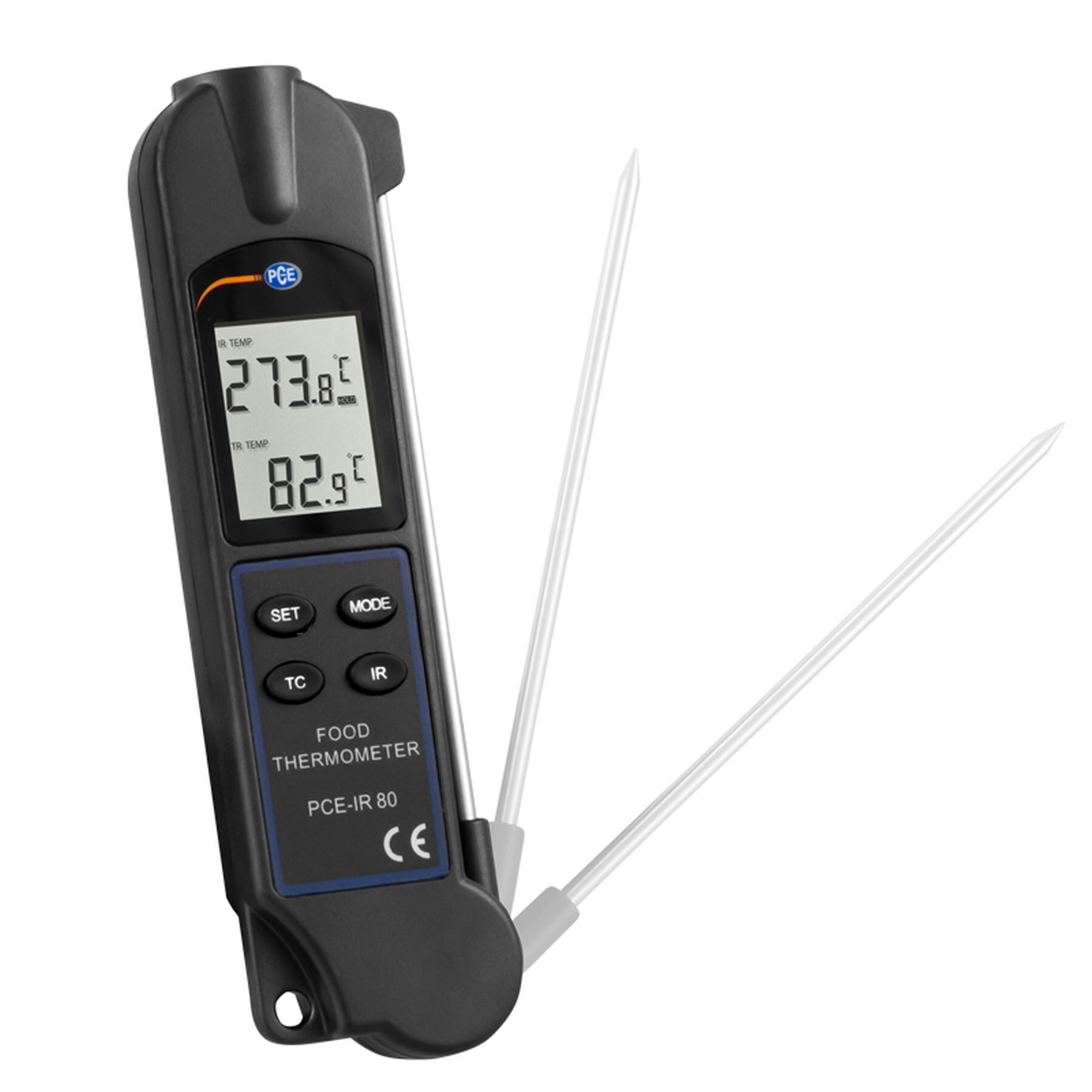 PCE Infrarotthermometer PCE-IR 80 Einstechthermometer Lebensmittelthermometerzwei Messarten bis 330°C