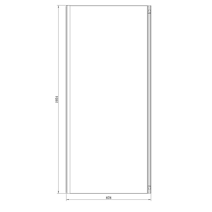 Paroi de douche fixe l.90 x 195 cm, profilés alu finition doré satin, GoodHome Ledava