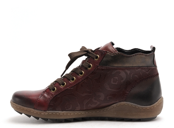 Remonte boots bottine plates femme r1467 bordeaux
