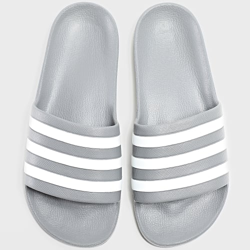 Claquettes Adilette Aqua F35538 Grey Three White