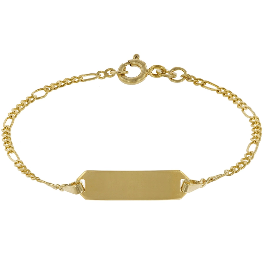 trendor Gravur-Armband für Kinder 333 Gold Armband mit Namen 1412 cm gold