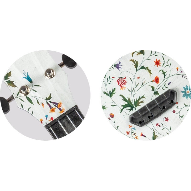 Flight Ultra Travel Series UTS-40 Flower kunststof sopraan ukelele met hoes