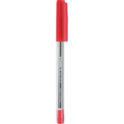 Schneider Tops 505 M- Stylo-bille - Rouge – Pointe Moyenne avec Corps Transparent et Capuchon Clip